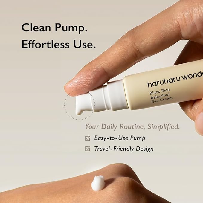 [Haruharu Wonder] Black Rice Bakuchiol Eye Cream 0.67 fl.oz / 20ml | Anti-Aging, Wrinkle Care, Natural Retinol Alternative | Cruelty Free, EWG-Green