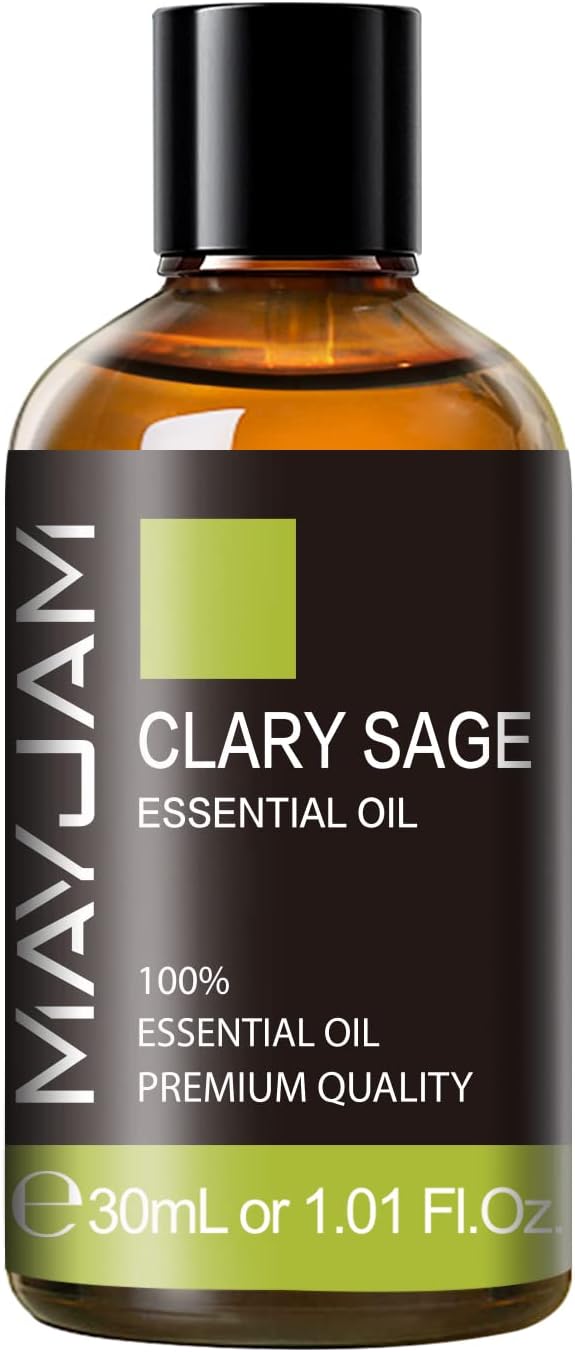 Clary Sage Essential Oil 30ML/1.01FL.OZ, MAYJAM Premium Clary Sage Oil Essential Oils with Glass Dropper, Great for Aromatherapy Diffuser and Candle Making