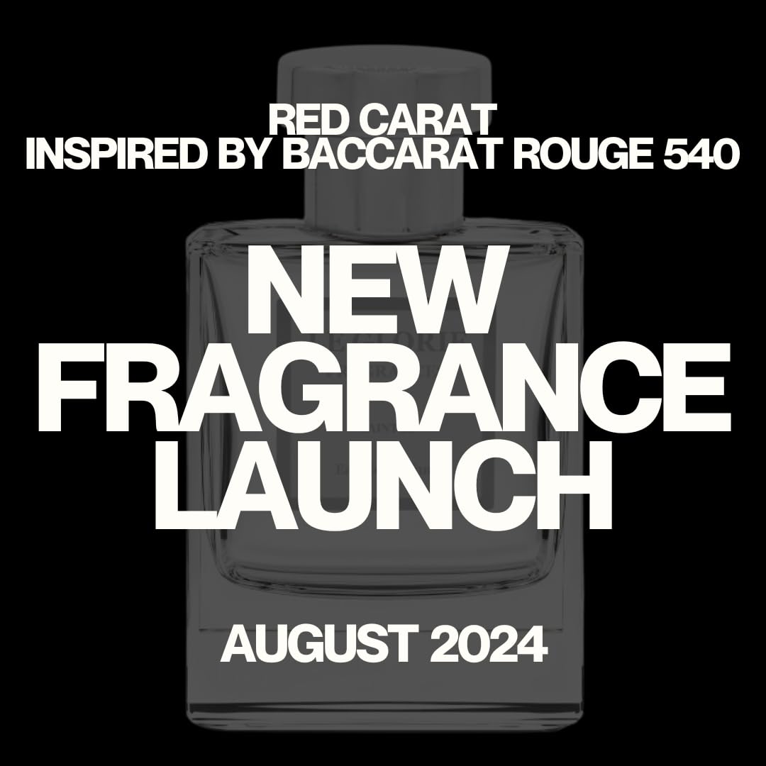 Red Carat EDP Perfume for Women/Men - Inspired by MFK'S Baccarat - Ambery Saffron/Jasmine Notes - Long Lasting Perfume - Cruelty Free - Unisex - 1.7 FL oz/50ml.