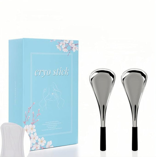 Ice Globes Facial Skin Care Tools for Women Face Eyes, Stainless Steel Face Beauty Cryo Sticks for Girls Ladies