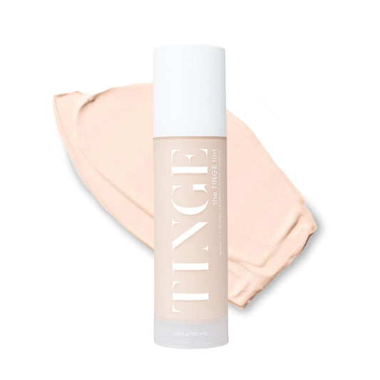 Tinge Tint Body Makeup, Lasts Up to 48 Hours, Medium Coverage Cream With Amino Acids, Hyaluronic Acid & Lysine, Semi Matte Finish, Water & Transfer Resistant, 3.38 Fl Oz - Fair Cool