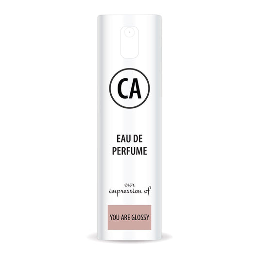 CA Perfume Impression of You are Glossy Unisex Eau De Parfum Floral Woody Scent Long Lasting Unisex Fragrance Travel Size TSA Ready for Day and Night Wear 0.33 Fl Oz 10ml