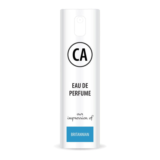 CA Perfume Impression of Britannian Unisex Eau De Parfum Amber Scent Long Lasting Unisex Fragrance Travel Size TSA Ready for Day and Night Wear 0.33 Fl Oz 10ml