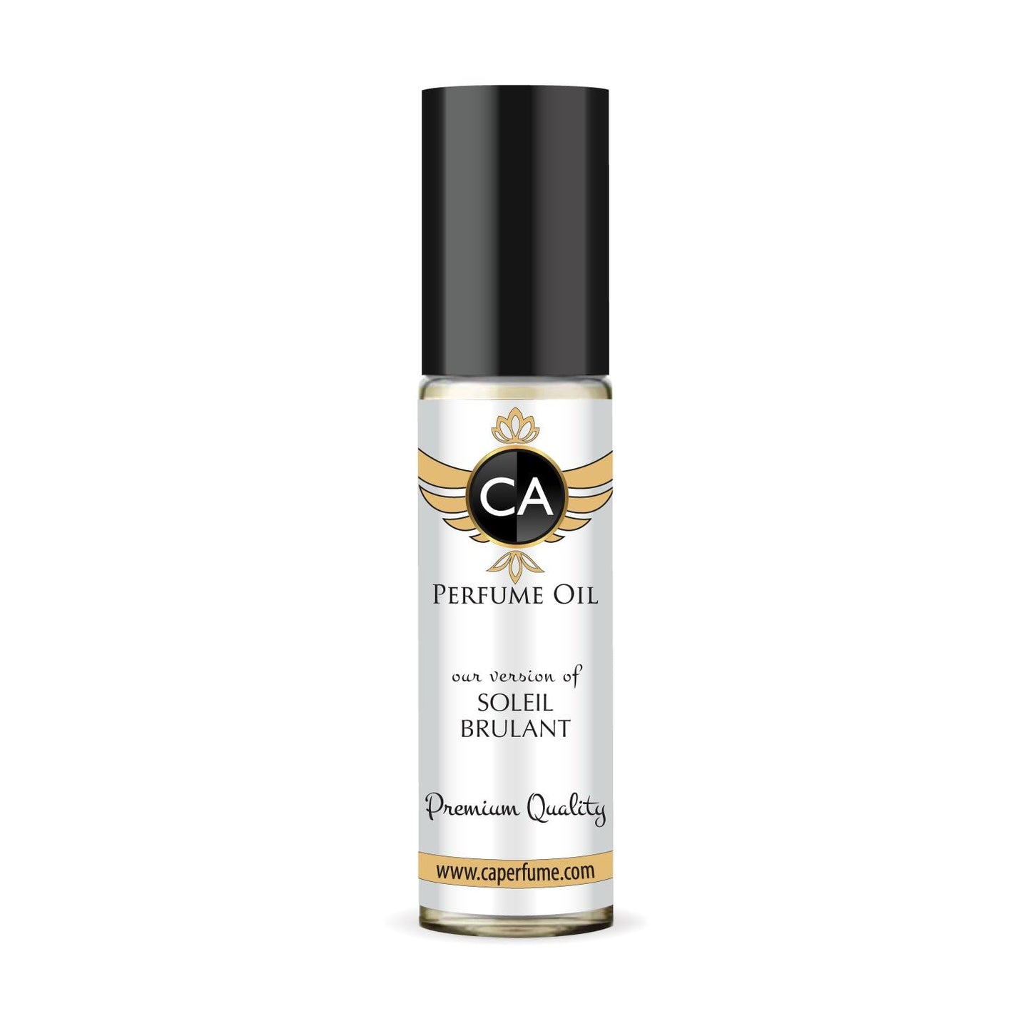 CA Perfume Impression of Soleil Brulant Unisex Fragrance Oil Amber Woody Scent Long Lasting Perfumes for Women & Men Travel Size TSA Ready Mini Parfum Body Oil Roll-on 0.33 Fl Oz 10ml