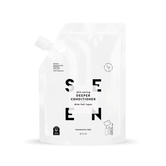 SEEN Deeper Conditioner Eco-Refill, Fragrance Free - Non-Comedogenic & Hair Conditioner- Dermatologist-Developed - Safe for Sensitive & Acne Prone Skin