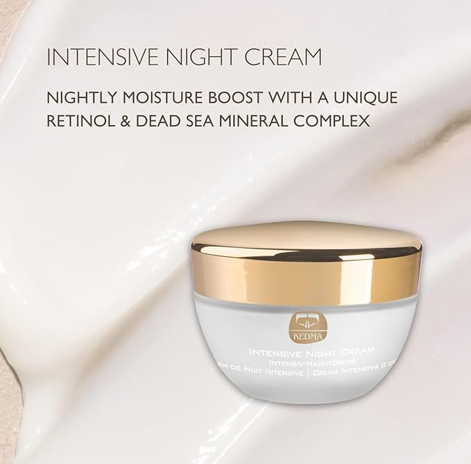 Intensive Night Cream – Anti-Aging Moisturizer with Dead Sea Minerals, Retinol & Botanical Extracts – Hydrating Night Cream for Fine Lines & Wrinkles - 1.76 oz