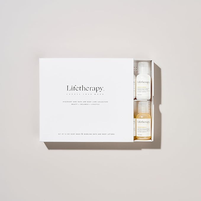 Mini Lotion and Wash Gift Set | Hydrating Body Lotion and Body Wash and Bubbling Bath Gift Set of 12