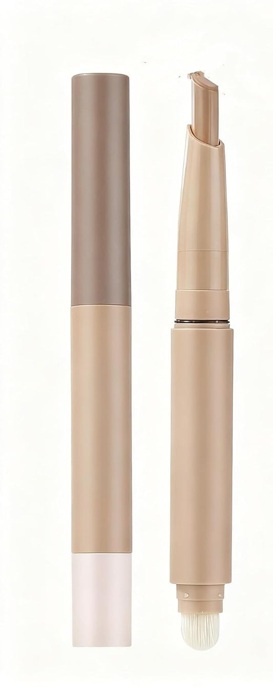 Nose Contour & Highlighting Stick with Brush - Umber | 2-in-1 Fine Tip Design for a Softly Sculpted, Lifted Look