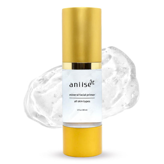 Mineral Makeup Facial Foundation Primer – Smooths Skin, Extends Makeup Wear, Controls Shine, Minimizes Pores & Fine Lines – For All Skin Types – Vegan, Paraben Free, Cruelty-Free – 1 fl oz (30 mL)