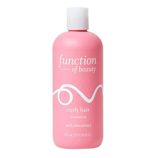 FUNCTION OF BEAUTY Curly Hair Shampoo, 11 oz - Formulated with Chia Extract to Define and Shape Curls, Sulfate Free, Customizable Haircare