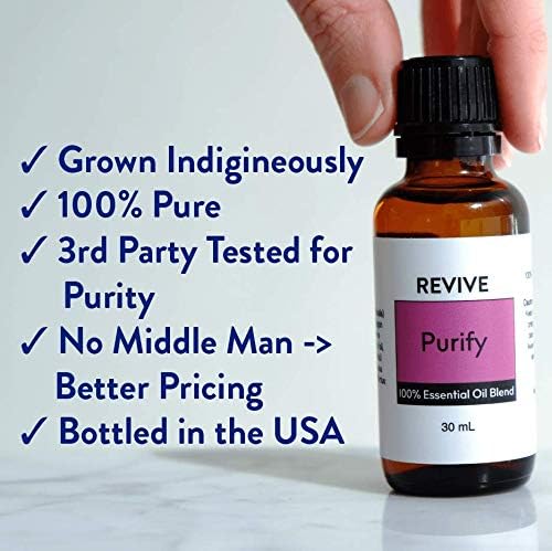 Purify Essential Oil Blend 30 mL by Revive Essential Oils - 100% Pure Therapeutic Grade, for Diffuser, Humidifier, Massage, Aromatherapy, Skin & Hair Care