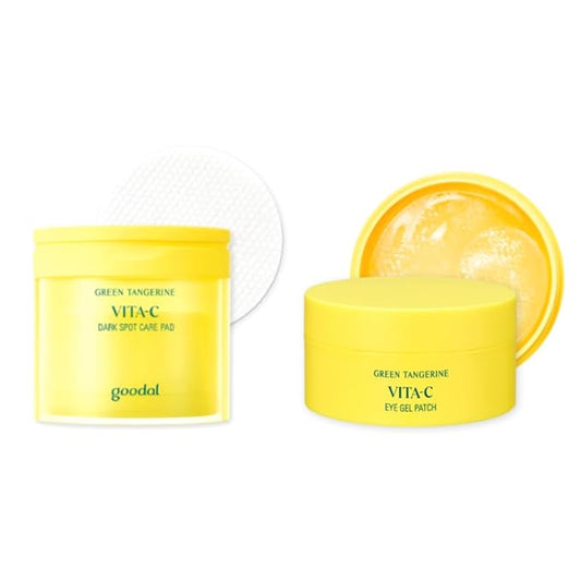 GOODAL [Bundle] Green Tangerine Vita C Skin Care Duo : Toner Pads, Eye Patch