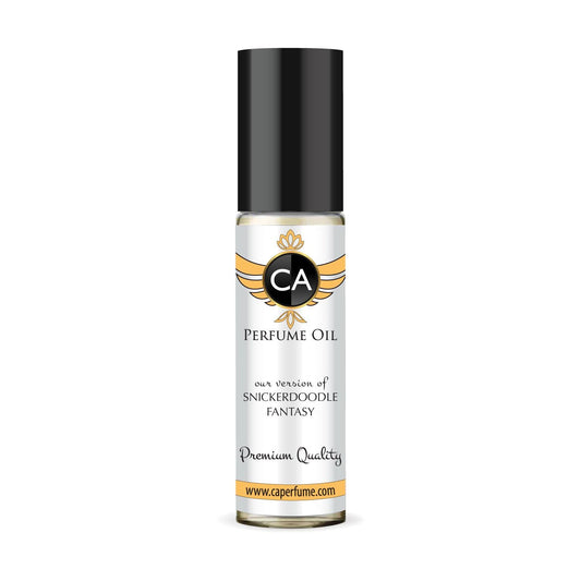 CA Perfume Impression of Snickerdoodle Fantasy Unisex Fragrance Oil Gourmand Scent Long Lasting Perfumes for Women & Men Travel Size TSA Ready Mini Parfum Body Oil Roll-on 0.33 Fl Oz 10ml
