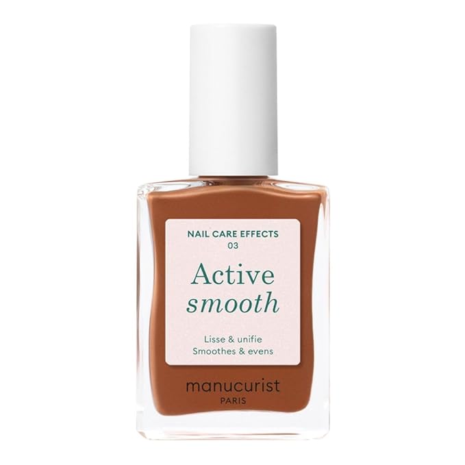 Manucurist Active Smooth™ 03 Nail Concealer Polish & Care - 2 in 1 Nude Nail Polish : Nail Strengthener and Growth - Nail Concealer - Ridge Filler for Nails - Natural Nail Polish - Bronze Finish