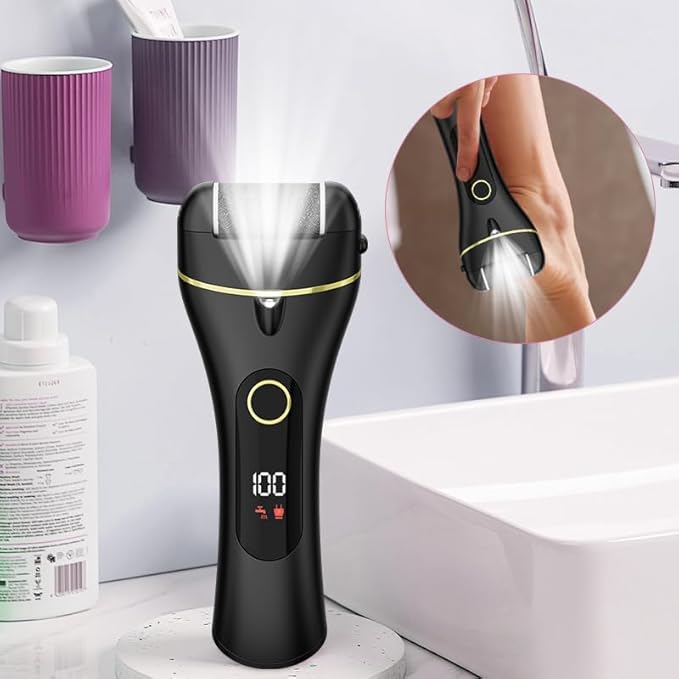 Electric Foot Scrubber Rechargeable Portable Foot Callus Remover Foot File Pedicure Kits Perfect for Dead Hard Cracked Dry Skin