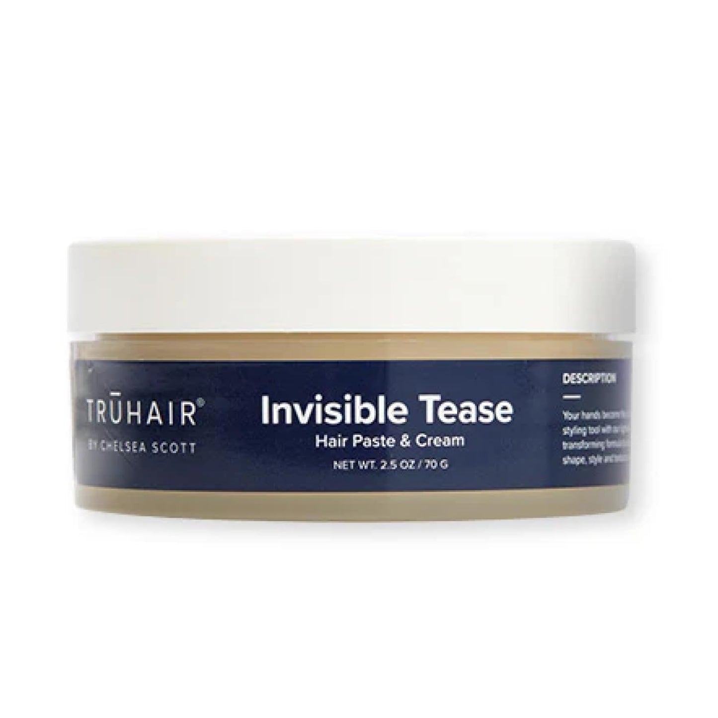 Truhair Invisible Tease Styling Cream and Paste | Men’s & Women’s Hair Styling Cream for Shaping, Texturizing, and Hold | Lightweight & Non-Greasy Hair cream (2.5 OZ)