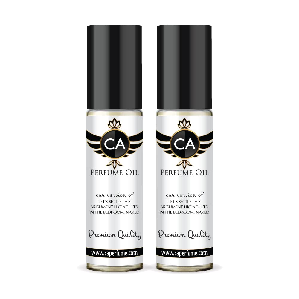 CA Perfume Impression of Let's Settle This Argument Eau De Parfum Amber Vanilla Scent Long Lasting Unisex Fragrance Travel Size TSA Ready for Day and Night Wear 0.33 Fl Oz 10ml (Pack of 2)