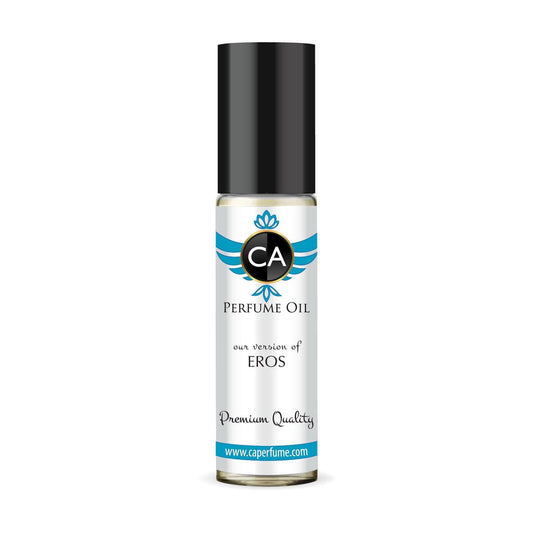 CA Perfume Impression of Eros for Men Eau De Parfum Aromatic Fougere Scent Long Lasting Cologne for Men Travel Size TSA Ready for Day and Night Wear 0.33 Fl Oz 10ml