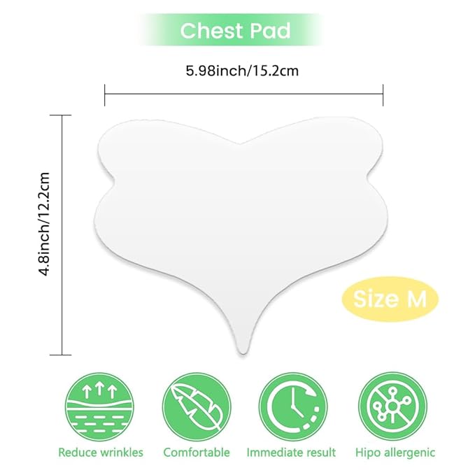 evpct 2Pcs Silicone Chest Smoothing Wrinkle Pads Reusable, Silicone Anti Chest Wrinkle Patches Reusable for Chest Wrinkles Overnight, Décolleté Chest Wrinkle Pillow Pads for Smoother, Size M-Butterfly