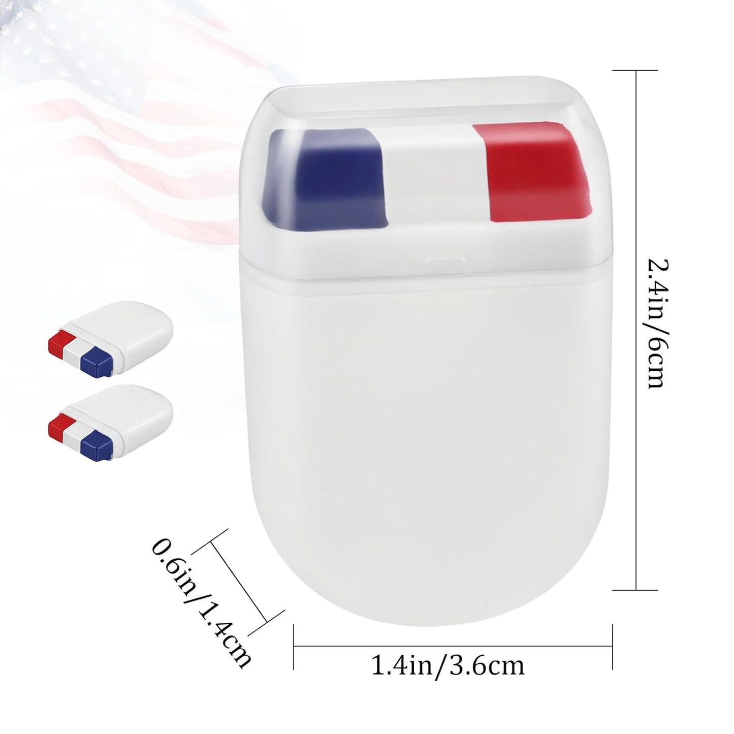 2Pcs Patriotic Face Paint Sticks, Red White Blue USA Flag Face Paint Stick Softball Baseball Sports Face Paint 4th of July USA Independence Day Body Paint for Athletes, Adults & Kids