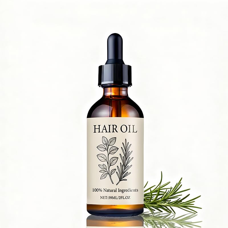 Organic Hair Growth Oil with Herbal Infusion, Natural Scalp Treatment for Thinning Hair & Edges, Nourishing Botanical Oil for Dry Scalp, All Hair Types (01)