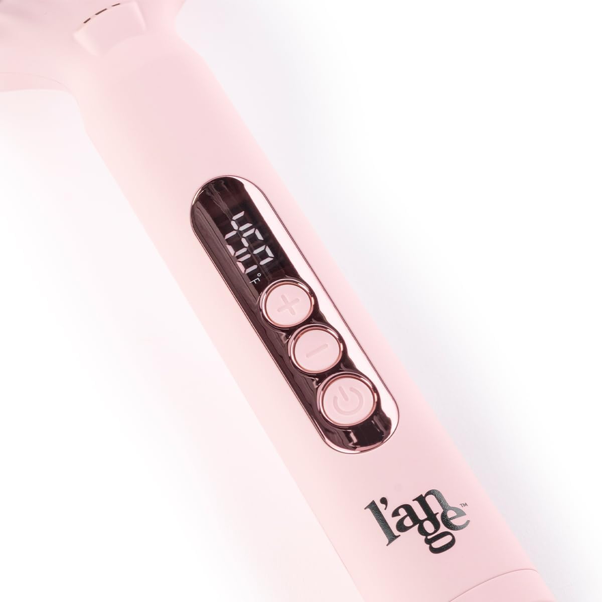 L'ANGE HAIR Le Vite Curve Ceramic Straightening Brush | Heated Straightener Flat Iron for Smooth, Anti Frizz Hair | for All Hair Lengths | Hot Styling Brush for Effortless Straightening (Blush)