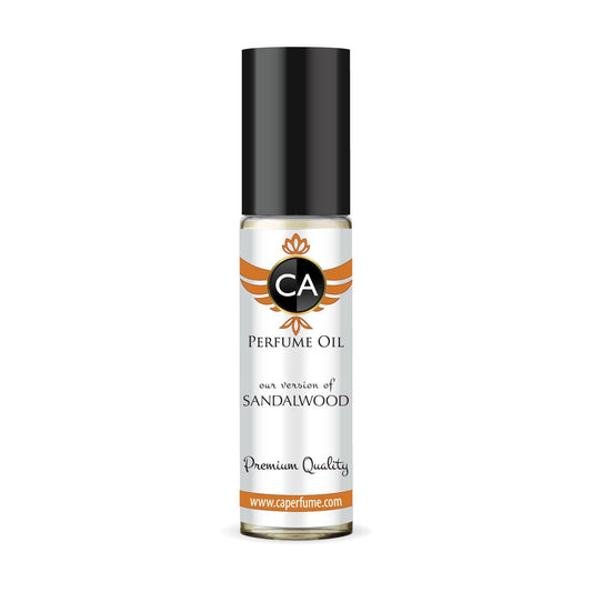 CA Perfume Impression of Sandalwood Unisex Fragrance Oil Woody Aromatic Scent Long Lasting Perfumes for Women & Men Travel Size TSA Ready Mini Parfum Body Oil Roll-on 0.33 Fl Oz 10ml