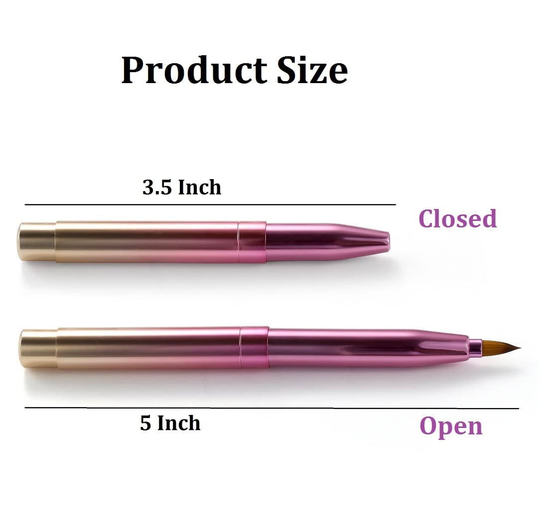 Exquisite Professional Lip Brush Applicators-Retractable Lipstick Brushes- Lipstick Gloss Makeup Brush Tool For Women and Girls (Two-Head-Gradient)
