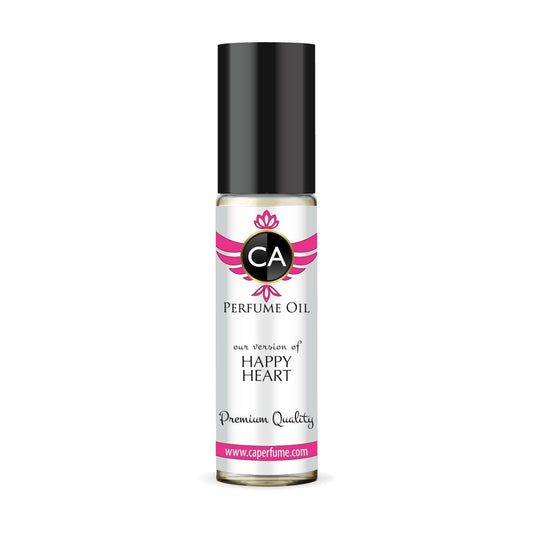 CA Perfume Impression of Happy Heart for Women Eau De Parfum Chypre Floral Scent Long Lasting Perfumes for Women Travel Size TSA Ready for Day and Night Wear 0.33 Fl Oz 10ml