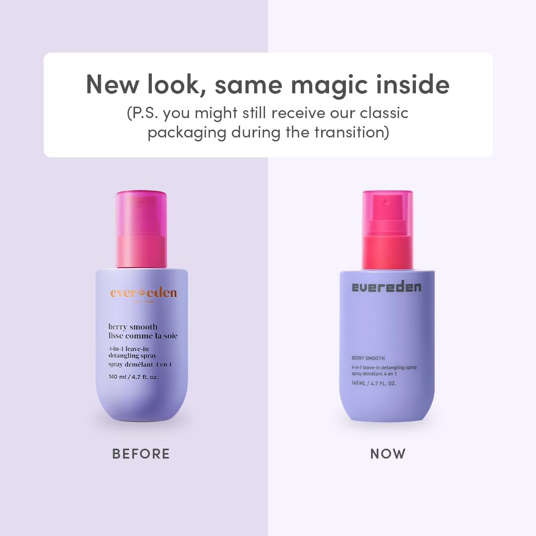 Evereden Kids Detangler Spray: 4-in-1 Leave-In Hair Spray | Detangle, Moisturize & Strengthen| Easily Tackle Even the Toughest Knots | Clean & Vegan All types of Hair Product for Kids | Pack of 2