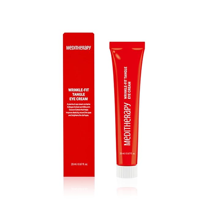 MEDITHERAPY Wrinkle-fit Tangle Eye Cream(Refill), Protein Collagen Eye Cream for Pufiness, Under-eye Bags, Dark Circles, Under Eye Treatment, 0.67 fl oz