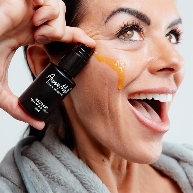 AnnieMak Reverse Anti Aging Serum for Face, Deep Moisturizer Skin Care for Women, Helps Reduce Wrinkle, Dark Spots & Facial Lines, Moisturizing & Hydrating, Promotes Collagen (1 fl oz)