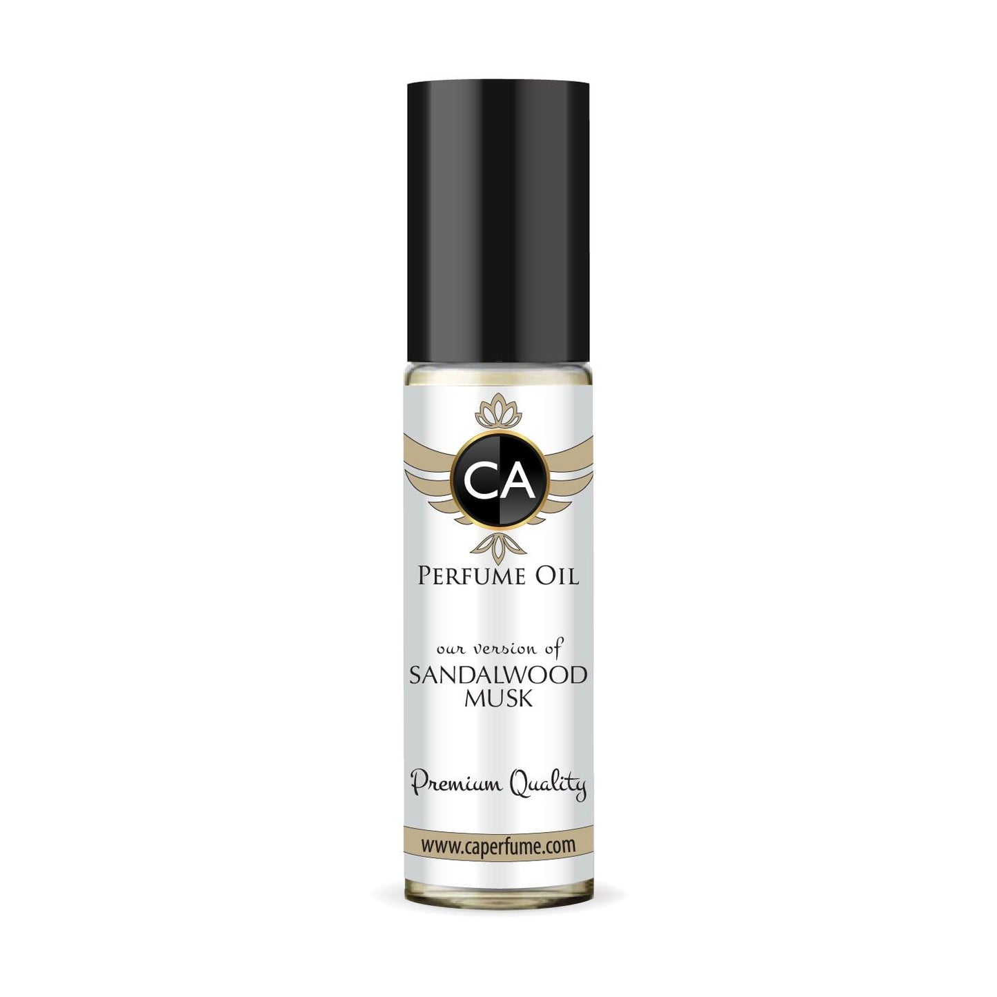 CA Perfume Originals Sandalwood Musk Unisex Fragrance Oil Woody Scent Long Lasting Perfumes for Women & Men Travel Size TSA Ready Mini Parfum Body Oil Roll-on 0.33 Fl Oz 10ml