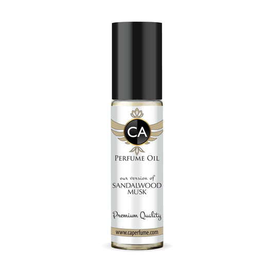 CA Perfume Originals Sandalwood Musk Unisex Fragrance Oil Woody Scent Long Lasting Perfumes for Women & Men Travel Size TSA Ready Mini Parfum Body Oil Roll-on 0.33 Fl Oz 10ml