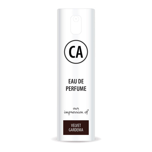CA Perfume Impression of Velvet Gardenia Unisex Eau De Parfum Amber Floral Scent Long Lasting Unisex Fragrance Travel Size TSA Ready for Day and Night Wear 0.33 Fl Oz 10ml