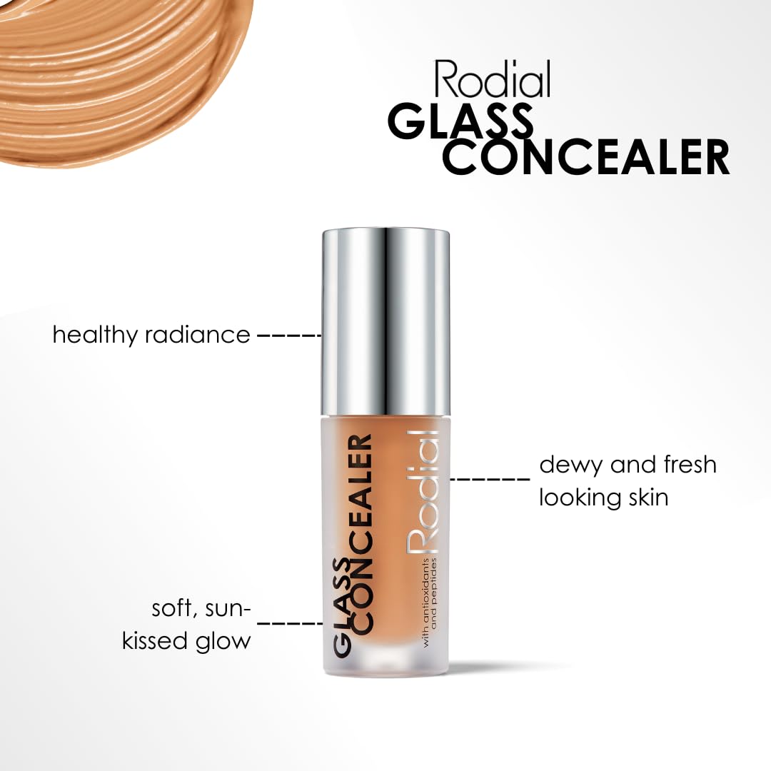 Rodial Glass Concealer Shade 2 - Luminous, Full-Coverage Cream with Peptides and Antioxidants for Flawless Skin, 0.1 fl. oz.