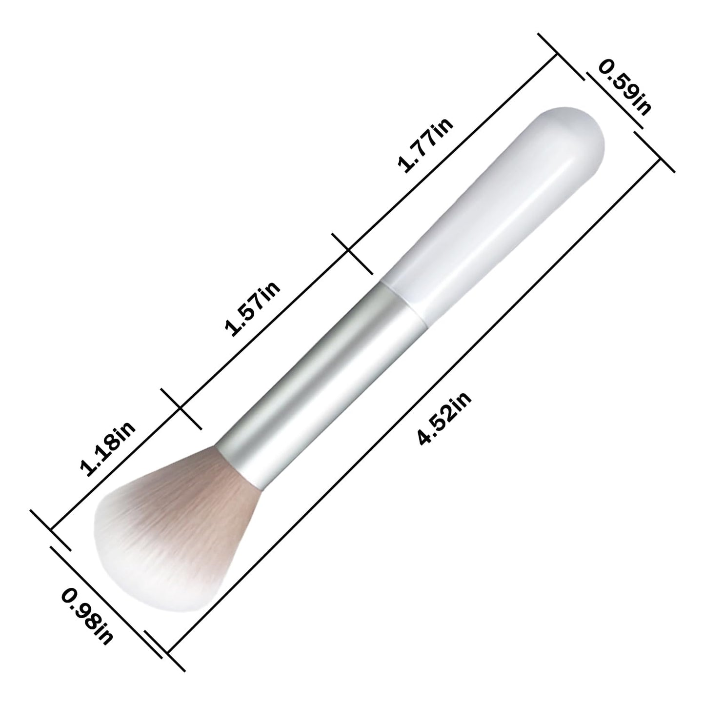 WOKOTO 5PCS Nail Dusting Brush Collector Brush For Nails Art Dust Cleaning Brushes, Blush/Powder Brush Makeup Brushes For Women & Girls, Nail Brushes For Nail Art Acrylic Cleaning Tools