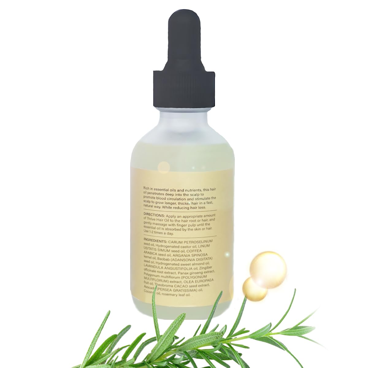 Hair oil that promotes growth | Rosemary Oil | With 20+ Biotin, Nourishes The Scalp, Improves Blood Circulation,Rid of Itchy & Dry Scalp, Nourishing for Split Ends【100% New 2.02 Ounces 60ML】