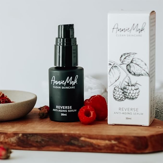 AnnieMak Reverse Anti Aging Serum for Face, Deep Moisturizer Skin Care for Women, Helps Reduce Wrinkle, Dark Spots & Facial Lines, Moisturizing & Hydrating, Promotes Collagen (1 fl oz)