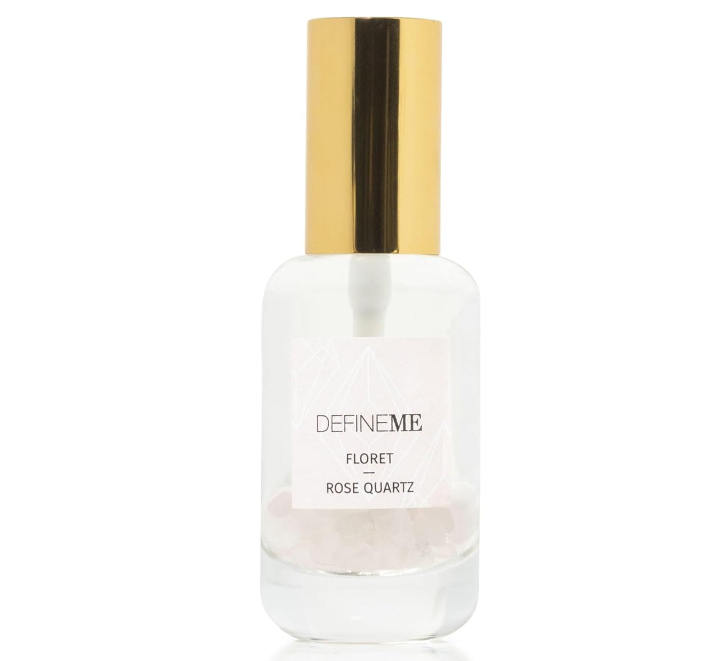 DefineMe Rose Quartz Crystal Infused Natural Perfume Mist, Floret Scent, 0.95 FL OZ, Award Winner 2024 Universal Beauty Awards