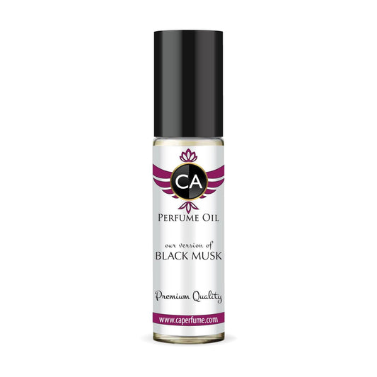 CA Perfume Impression of Black Musk Unisex Fragrance Oil Amber Spicy Scent Long Lasting Perfumes for Women & Men Travel Size TSA Ready Mini Parfum Body Oil Roll-on 0.33 Fl Oz 10ml