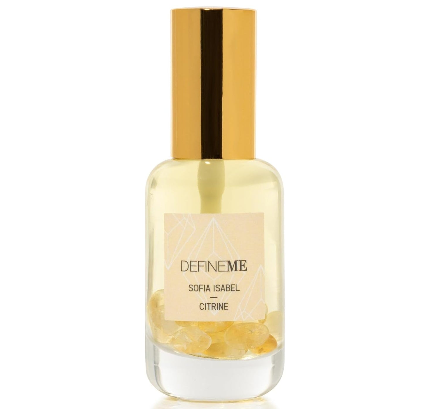 DefineMe Citrine Crystal Infused Natural Perfume Mist, Sofia Isabel Scent, 0.95 FL OZ