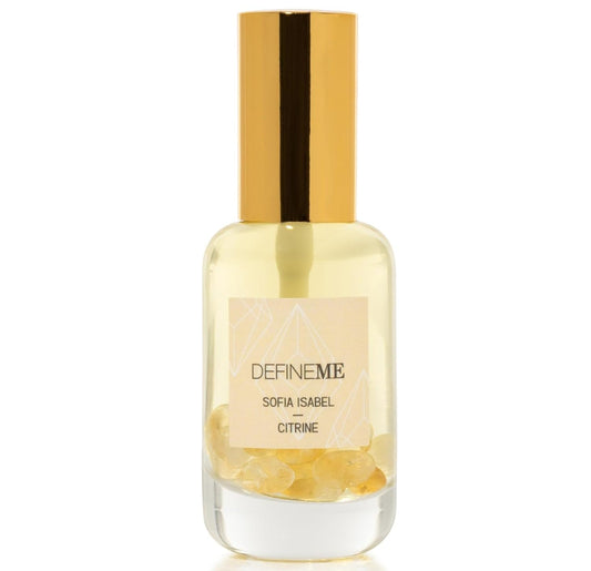 DefineMe Citrine Crystal Infused Natural Perfume Mist, Sofia Isabel Scent, 0.95 FL OZ