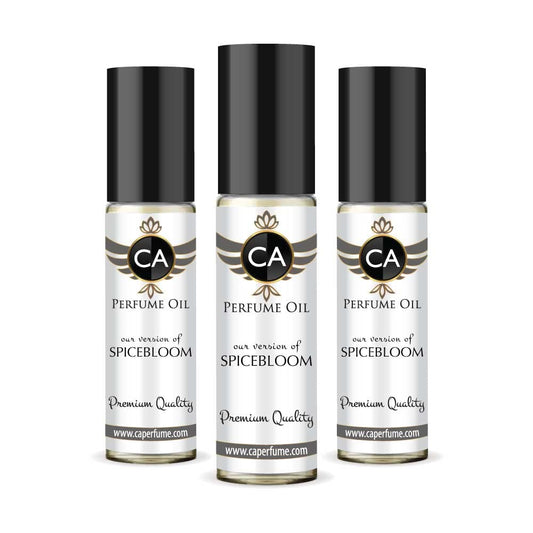 CA Perfume Impression of Victor & R. Spicebloom For Men Replica Fragrance Body Oil Dupes Alcohol-Free Essential Aromatherapy Sample Travel Size Concentrated Long Lasting Attar Roll-On 0.3 Fl Oz-X3