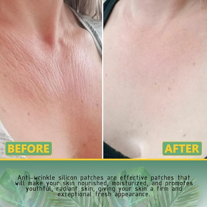 32 Pcs Wrinkle Patches，Reusable Silicone Face, Forehead, Neck & Chest Wrinkle Pads – Anti Aging Overnight Facial Smoothing Pads for Fine Lines, Decollete Care, Skin Rejuvenation