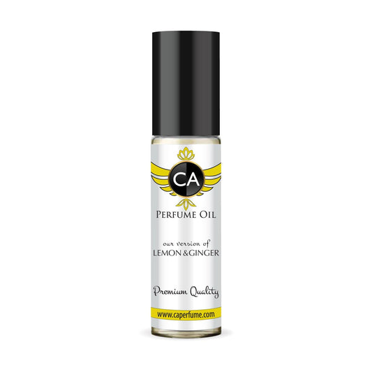 CA Perfume Impression of Lemon & Ginger Unisex Fragrance Oil Aromatic Scent Long Lasting Perfumes for Women & Men Travel Size TSA Ready Mini Parfum Body Oil Roll-on 0.33 Fl Oz 10ml