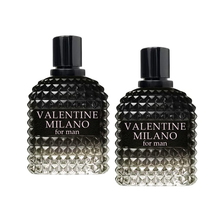 Perfume for Men Valentine Milano Eau de Toilette Natural Spray Men Cologne Masculine Scent 3.4 Fl Oz/100ML 2Pack