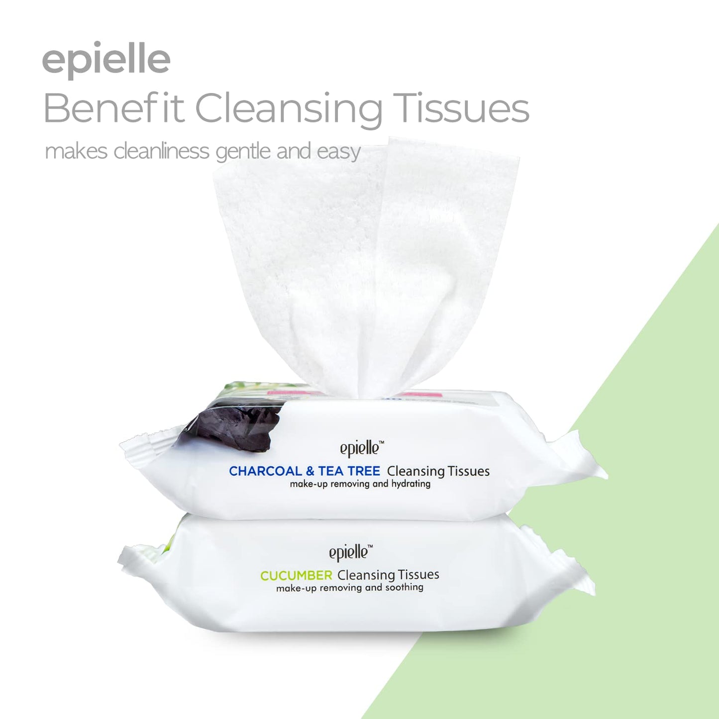 Epielle Makeup Remover Wipes, Remove Dirt, Oil, Waterproof Mascara, Gentle Daily Facial Cleanser Towelettes with Collagen, Tea Tree & Aloe Vera, Hypoallergenic & Alcohol-Free, 30 Count (Pack of 6)