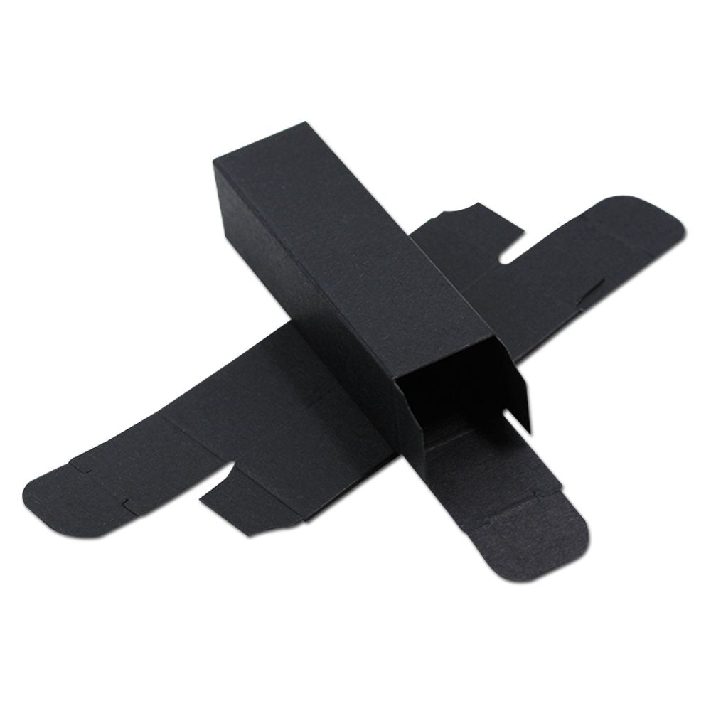 50 Pack Mini 0.78x0.78x3.34 inch Rectangle Black Boxes Kraft Paper DIY Lipstick Beauty Accessories Essence Oil Lipstick Bottle Packaging Gift Makeup Organzier Tube Storage