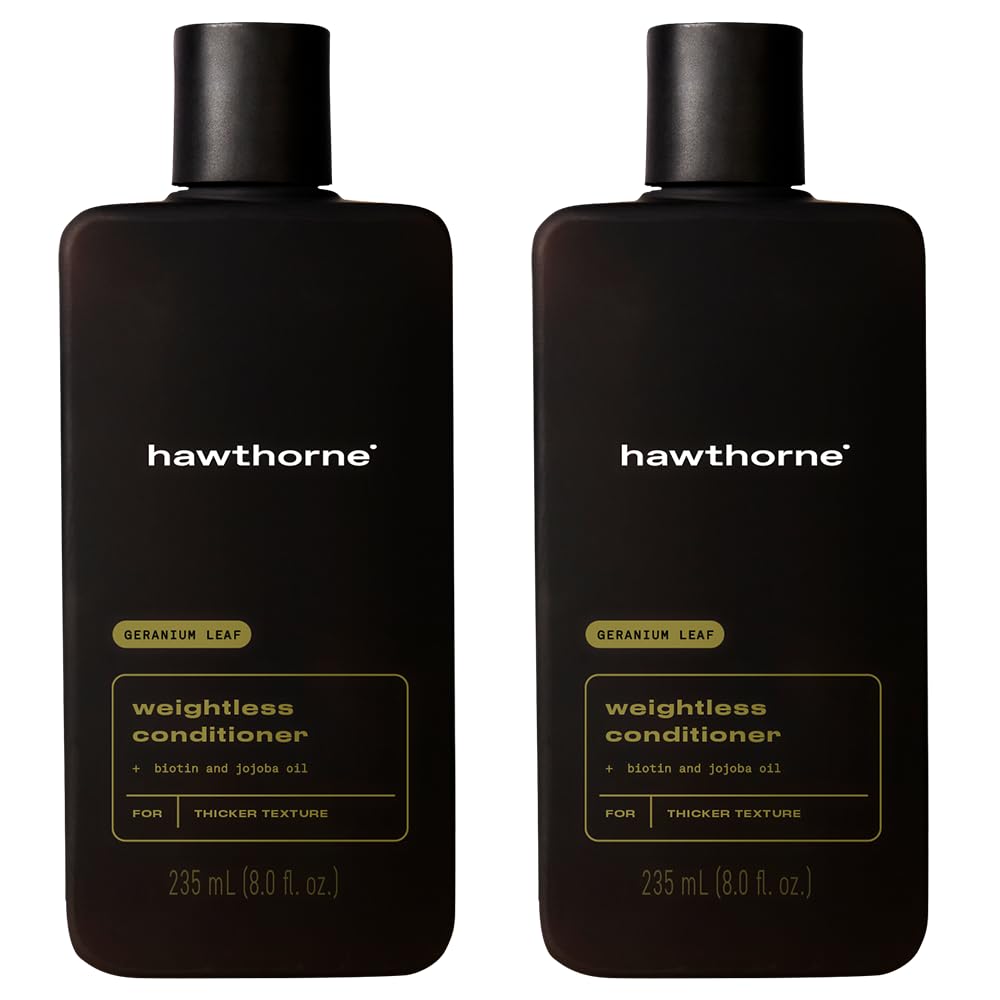 Hawthorne Weightless Conditioner For Men. Mens Conditioner For Thin and Thinning Hair. Delivers Silky Smooth & Strong Hair With a Weightless Formula. Sulfate-Free, Paraben Free. 8 fl. oz. 2-Pack.